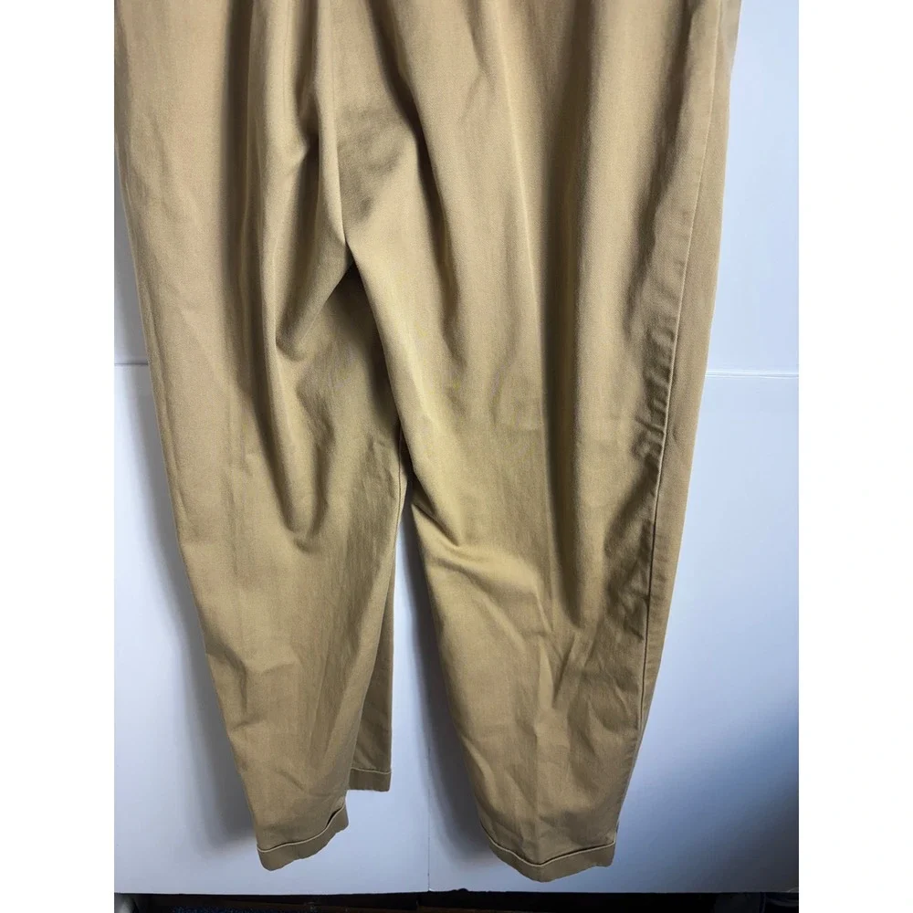 Polo Ralph Lauren Hammond Pant Mens 32x30 Tan Khaki Double Pleated Cuffed Chinos